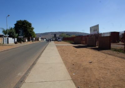 Construction of rasied pedestrian crossing on the western side of school entrance