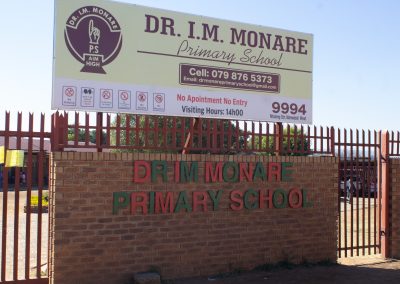 Entrance to DR IM Monare Primary School