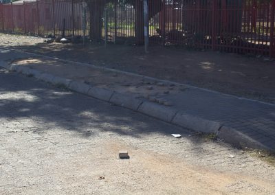 Existing sidewalk at Bohlabatsatsi Primary School