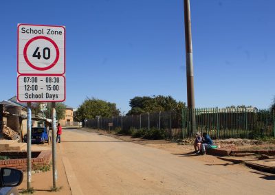 Installation of Road Safety School Zone traffic signs